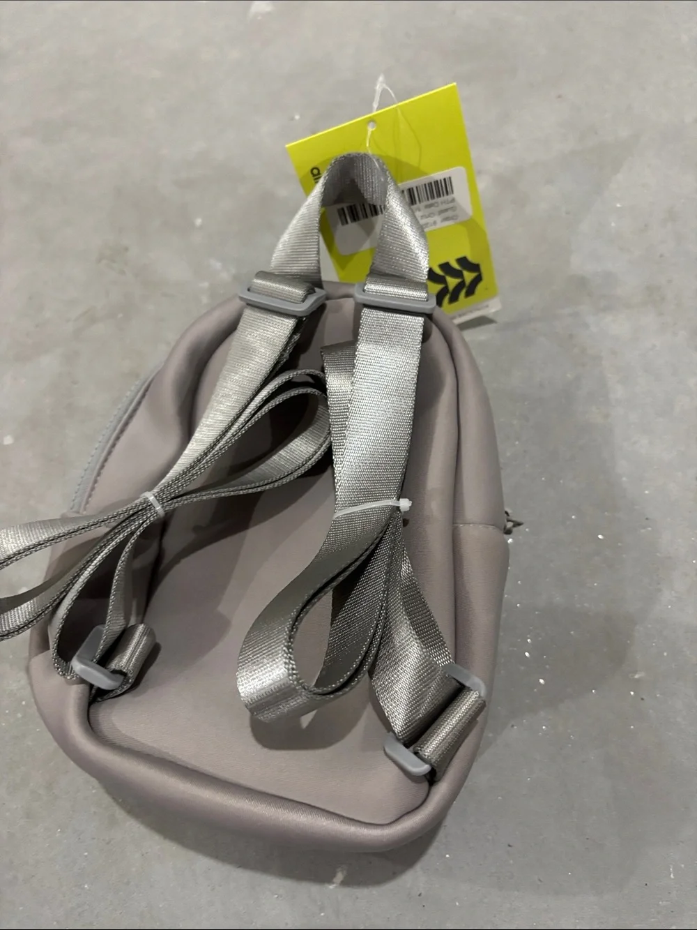 Men's Small Zip Pouch Bag in Taupe